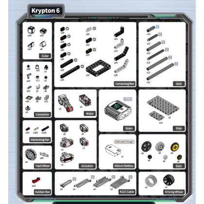 Robot interaktywny Abilix Krypton 8 v2 EDU z podręcznikiem